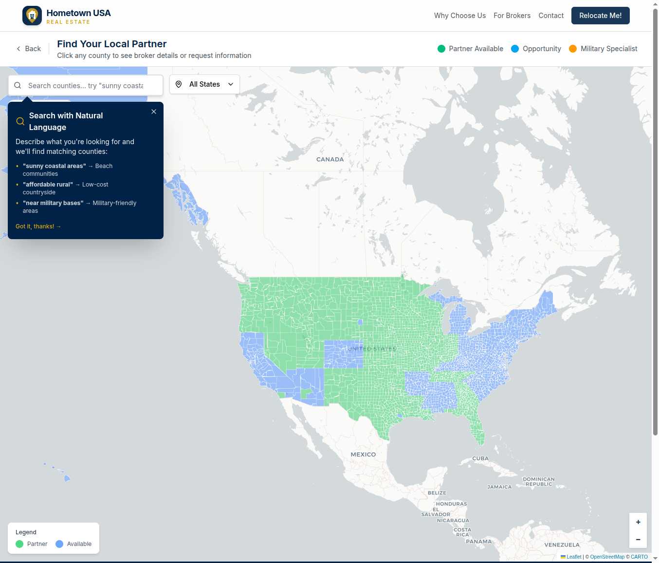 Full-Screen Interactive Map